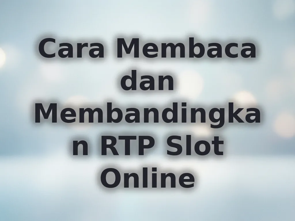 Cara Membaca dan Membandingkan RTP Slot Online